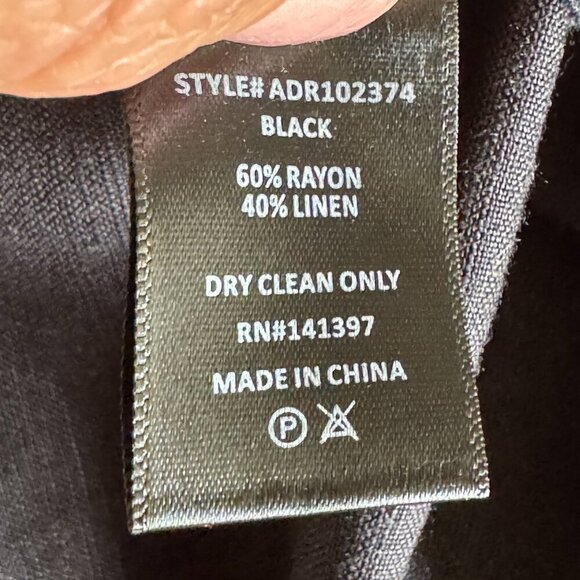 ASTR the label black linen blend fit and flare midi dress size small - Picture 11 of 11